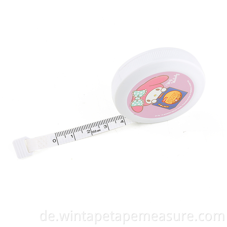 Tragbares einziehbares Maßband 1,5 m 1 m messen süßes Mini-Werbe-Weichmaßband Benutzerdefiniertes Logo Farbe Länge PVC CN;GUA